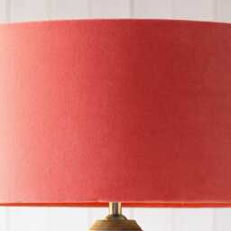 Graham and Green 10 inch Coral Velvet Lamp Shade - thumbnail 3