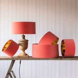 Graham and Green 10 inch Coral Velvet Lamp Shade