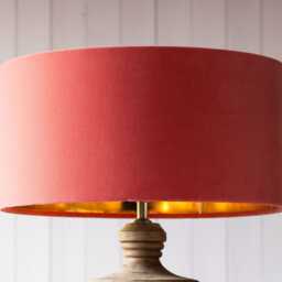 Graham and Green 10 inch Coral Velvet Lamp Shade - thumbnail 2