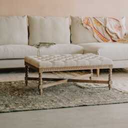 Graham and Green Bobbin Natural Linen Small Coffee Table - thumbnail 5