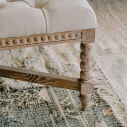 Graham and Green Bobbin Natural Linen Small Coffee Table - thumbnail 2
