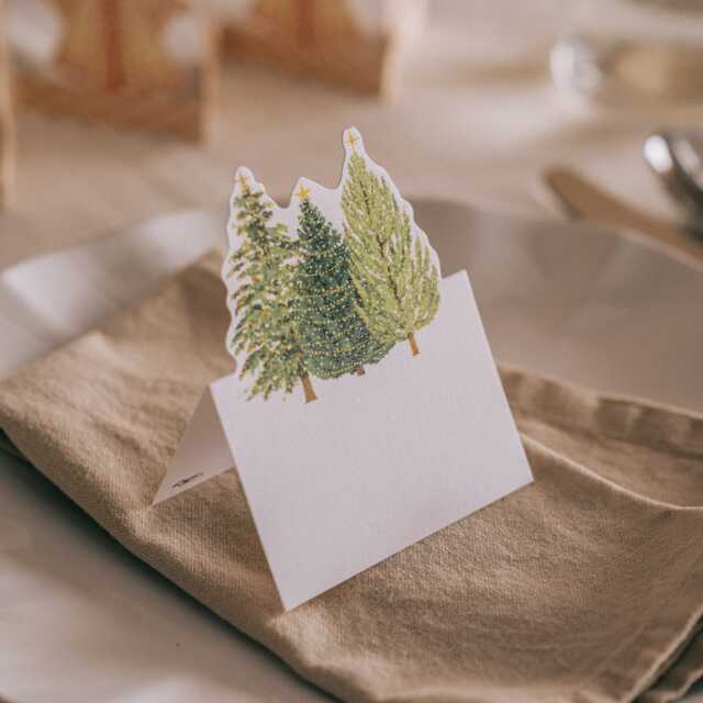 Graham and Green Pack of Eight Christmas Tree Placecards - image 1
