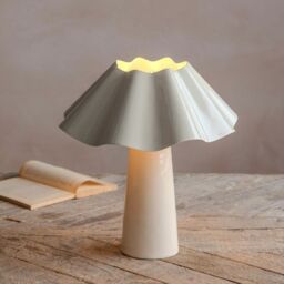 Graham and Green Eldon Ivory Enamel Table Lamp Small - thumbnail 2