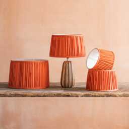 Graham and Green Rust Pleated Straight Empire Lampshade - 10 inch - thumbnail 1