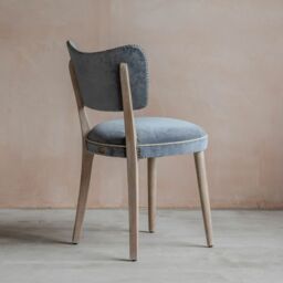 Graham and Green Grey Velvet Upholstered Dining Chair - thumbnail 4