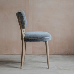 Graham and Green Grey Velvet Upholstered Dining Chair - thumbnail 3