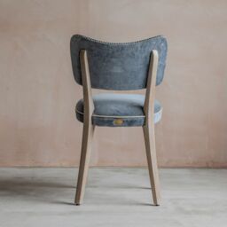 Graham and Green Grey Velvet Upholstered Dining Chair - thumbnail 5
