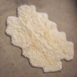 Graham and Green Off White Long Curly Quad Sheepskin - thumbnail 1