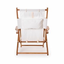 Graham and Green Riviera White Deck Chair - thumbnail 4