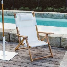 Graham and Green Riviera White Deck Chair - thumbnail 2