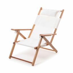 Graham and Green Riviera White Deck Chair - thumbnail 3