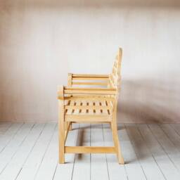 Graham and Green Lutyen Teak Wood Two Seater Bench - thumbnail 5