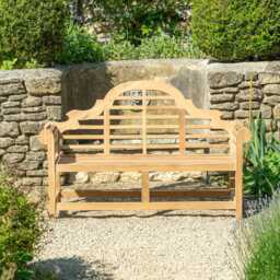 Graham and Green Lutyen Teak Wood Two Seater Bench - thumbnail 2