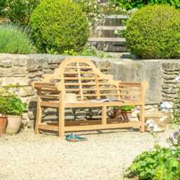 Graham and Green Lutyen Teak Wood Two Seater Bench - thumbnail 1