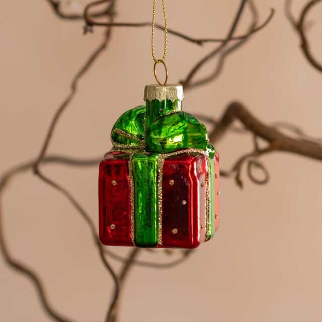 Graham and Green Red & Green Present Christmas Decoration