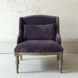 Graham and Green Duchess Grey Velvet Armchair - thumbnail 3