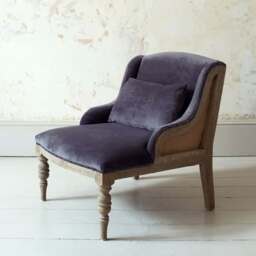 Graham and Green Duchess Grey Velvet Armchair - thumbnail 2