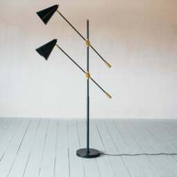 Graham and Green Black Adjustable Twin Floor Lamp - thumbnail 2