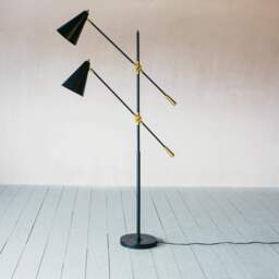 Graham and Green Black Adjustable Twin Floor Lamp - thumbnail 5