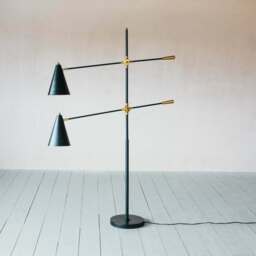 Graham and Green Black Adjustable Twin Floor Lamp - thumbnail 3