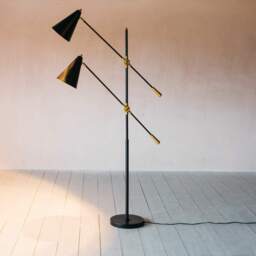 Graham and Green Black Adjustable Twin Floor Lamp - thumbnail 6