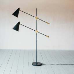 Graham and Green Black Adjustable Twin Floor Lamp - thumbnail 4