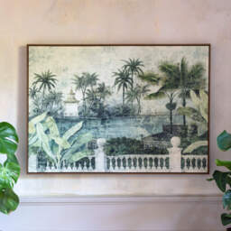 Graham and Green Large Framed Jungle Village Print - thumbnail 1