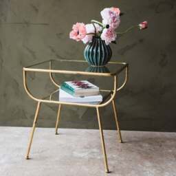 Graham and Green Eluminea Large Gold Side Table - thumbnail 1