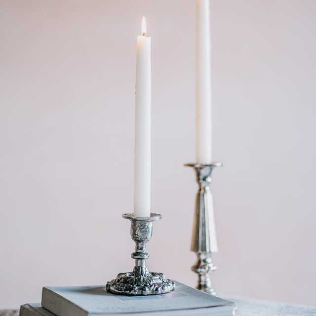 Graham and Green Camille Antique Silver Candle Holder - image 1
