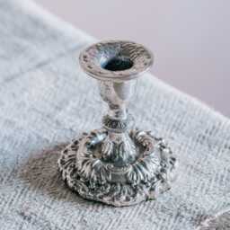 Graham and Green Camille Antique Silver Candle Holder - thumbnail 3