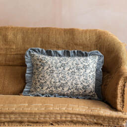 Graham and Green Calantha Hand-Block Printed Small Rectangular Cushion - thumbnail 4