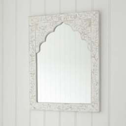 Graham and Green Mandir White Bone Inlay Mirror - thumbnail 2