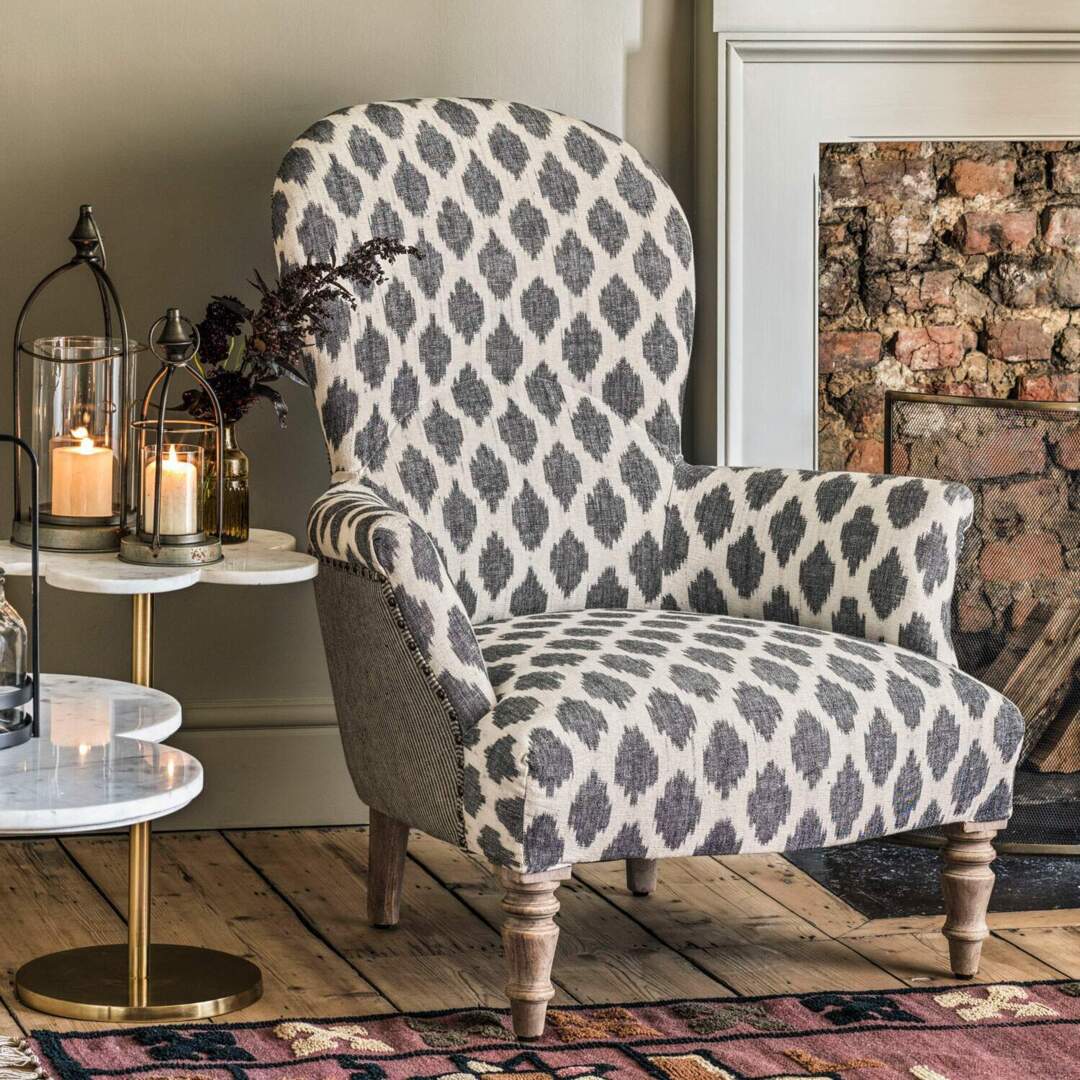 Graham and Green Louise Ikat Armchair by Graham Green