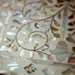 Graham and Green Classic White Mother of Pearl Bedside Table - thumbnail 4