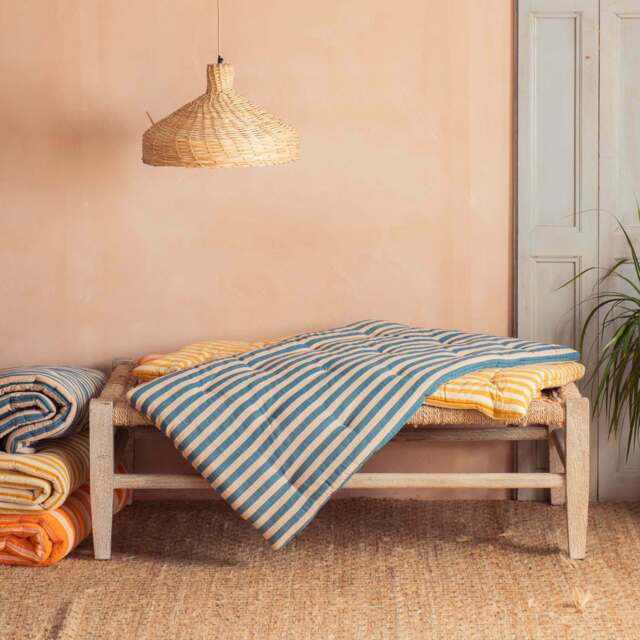 Graham and Green Blue Candy Stripe Small Seat Mat - image 1