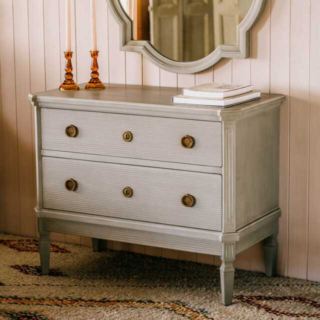 Graham and Green Lottie Antiqued Grey Chest of Drawers - image 1