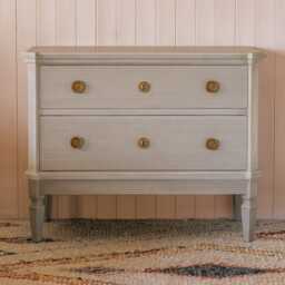 Graham and Green Lottie Antiqued Grey Chest of Drawers - thumbnail 3