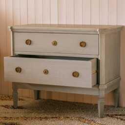 Graham and Green Lottie Antiqued Grey Chest of Drawers - thumbnail 5
