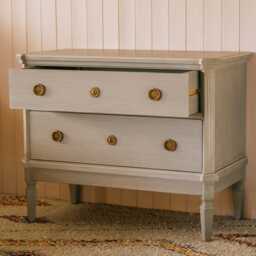 Graham and Green Lottie Antiqued Grey Chest of Drawers - thumbnail 4