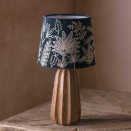 Graham and Green Mustard Jungle Embroidered Straight Empire Lampshade - 10 inch - thumbnail 3