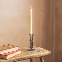 Graham and Green Grey Clear Glass Candle Holder - thumbnail 1