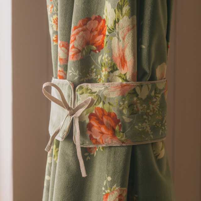Graham and Green Set of Two Bouquet Velvet Curtain Tie Backs - image 1
