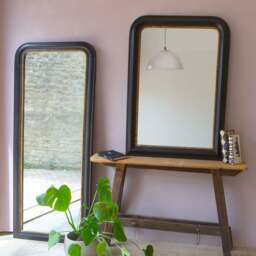 Graham and Green Charlie Small Black and Gold Beaded Mirror