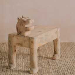 Graham and Green Handcarved Wooden Tiger Side Table - thumbnail 3