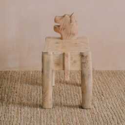 Graham and Green Handcarved Wooden Tiger Side Table - thumbnail 5