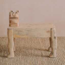 Graham and Green Handcarved Wooden Tiger Side Table - thumbnail 2
