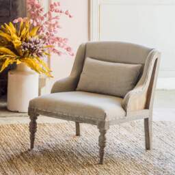 Graham and Green Duchess Natural Linen Armchair - thumbnail 2