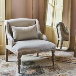 Graham and Green Duchess Natural Linen Armchair - thumbnail 1