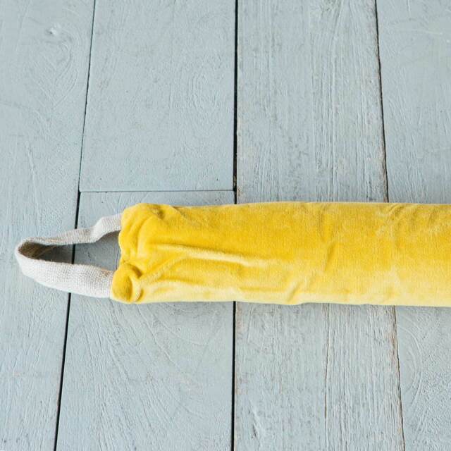 Graham and Green Yellow Velvet Draught Excluder - image 1