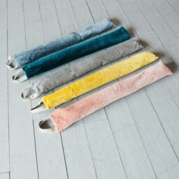 Graham and Green Yellow Velvet Draught Excluder - thumbnail 2
